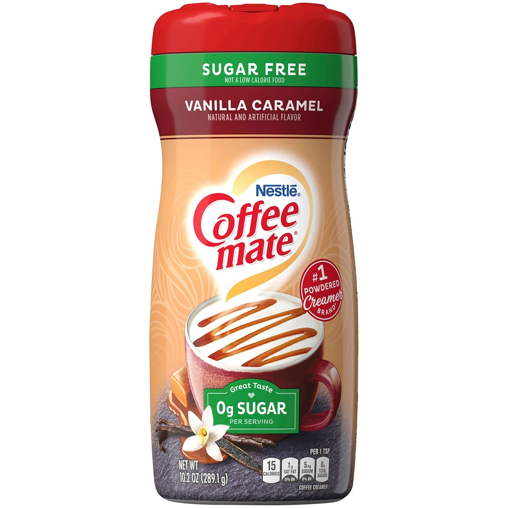 COFFEE MATE VANILLA CARAMEL SUGAR FREE 289.1 GR