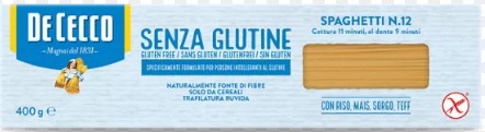 SPAGHETTI DE CECCO SIN GLUTEN N°12 400 GR