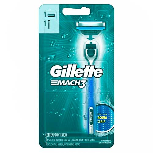 AFEITADORA GILLETTE MACH3 AGUA GRIP 