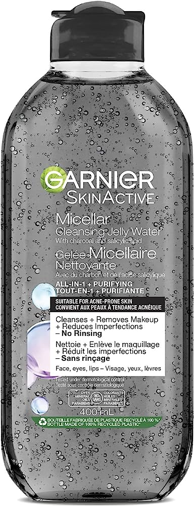 AGUA MICELLAR CLEANSING JELLY WATER WITH CHARCOAL 400 ML 