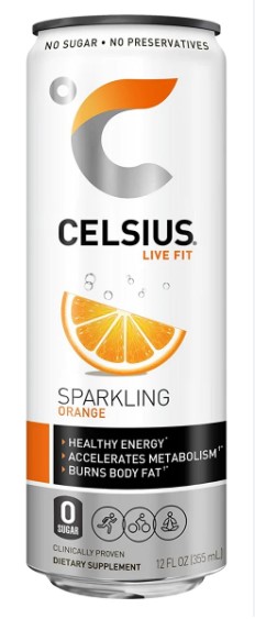AGUA CELSIUS SPARKLING ORANGE 355 ML