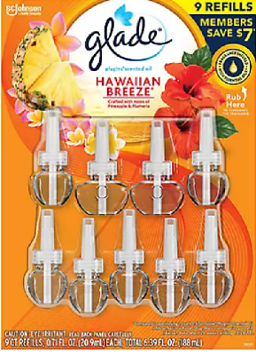 AROMATIZANTE GLADE HAWAIIAN BREEZE 9 REFILLS
