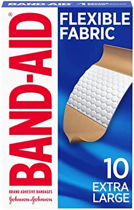 CURITAS, BANDITAS FLEXIBLE J&J EXTRA LARGA 10 TALLA UNICA