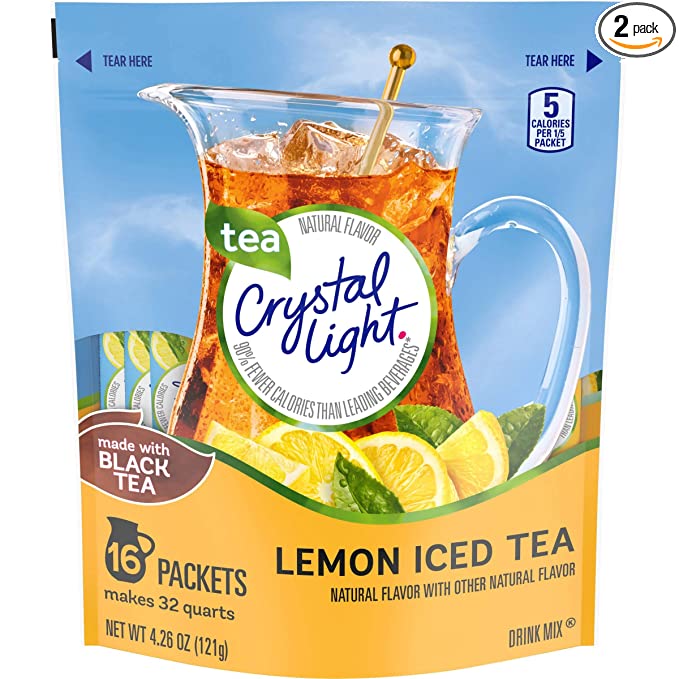 BEBIDA CRYSTAL LIGHT TEA LEMON ICED TEA 16 PACKETS 121 GR