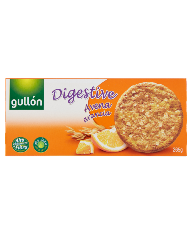 BARRA PROTEICA GULLON DIGESTIVE AVENA Y NARANJA 265 GR