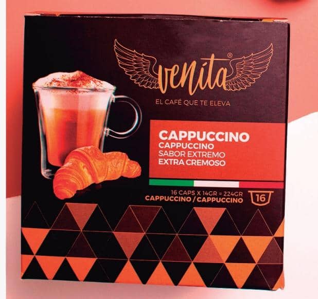 CAPSULAS DE CAFE VENITA CAPPUCCINO 16 CAPS 224 GR
