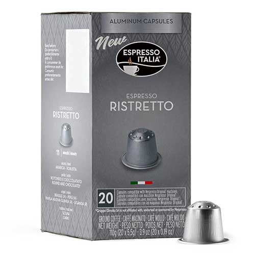 CAPSULAS DE CAFE ESPRESSO ITALIA NESPRESSO RISTRETTO ALUMINIO 110 GR