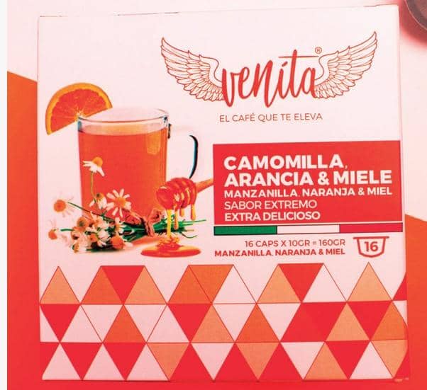 CAPSULAS DE TE CAMOMILLA ARANCIA & MIELE VENITA 16 CAPS 224 GR.