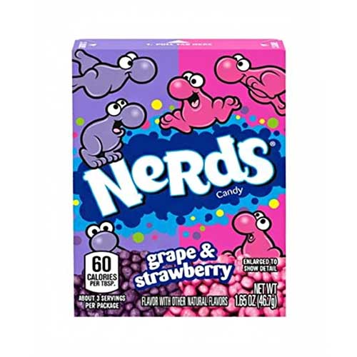 CARAMELOS NERDS GRAPE & STRAWBERRY 46.7 GR 