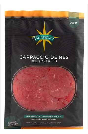 CARPACCIO SOTAVENTO DE RES 200 GR