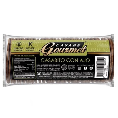 CASABE GOURMET CON AJO 30 UNIDADES
