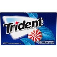 CHICLE TRIDENT PERFECT PEPPERMINT 14 STICKS
