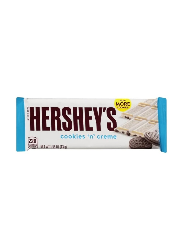 CHOCOLATE HERSHEYS COOKIES & CREME 43 GR