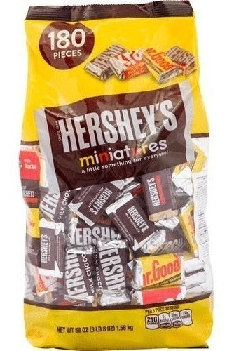 CHOCOLATE HERSHEYS MINIATURES 180 PIEZAS 1,58 KG 