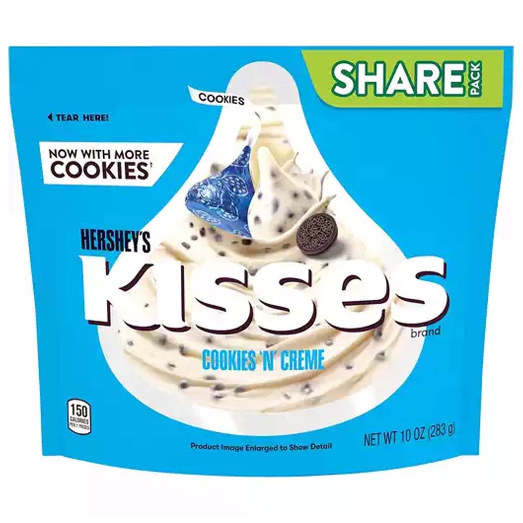 CHOCOLATE HERSHEY´S KISSES COOKIES´N CREME 283 GR
