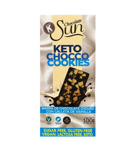 CHOCOLATE SUN KETO CHOCCO COOKIES OSCURO 100 GR