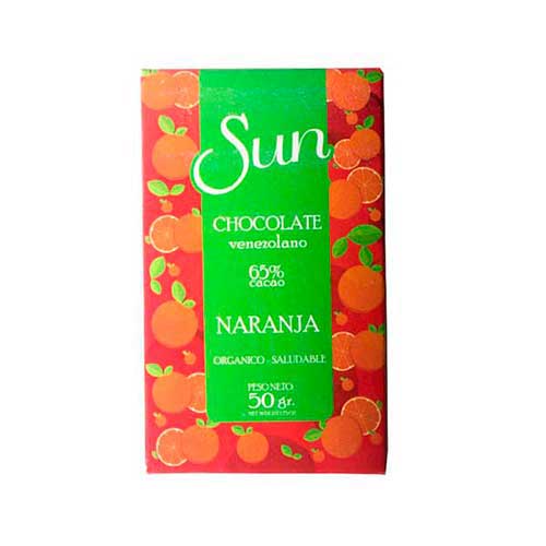 CHOCOLATE SUN KETO NARANJA 50 GR