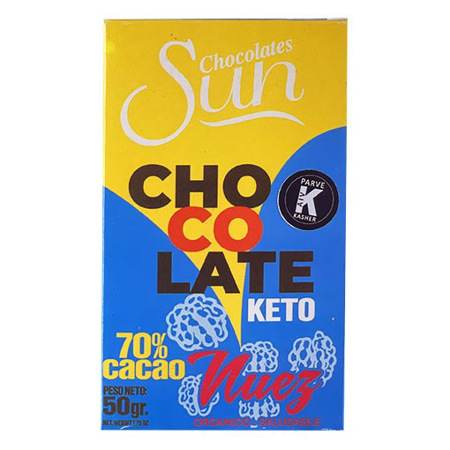 CHOCOLATE SUN KETO NUEZ  50 GR
