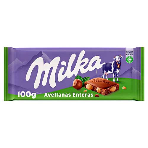 CHOCOLATE MILKA AVELLANAS ENTERAS 100 GR