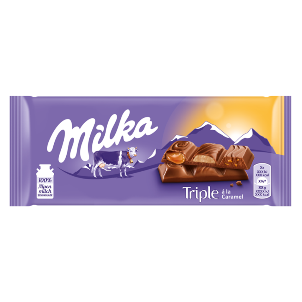CHOCOLATE MILKA TRIPLE CARAMELO 90 GR