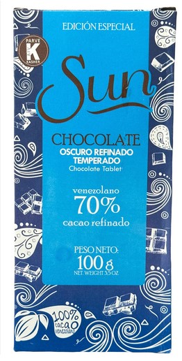 CHOCOLATE SUN OSCURO 70% 100 GR