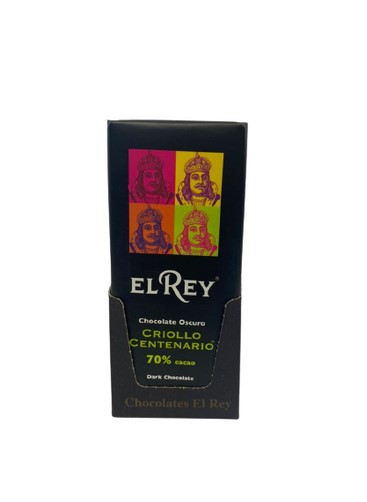 CHOCOLATE EL REY OSCURO CRIOLLO CENTENARIO 70% CACAO 80 GR