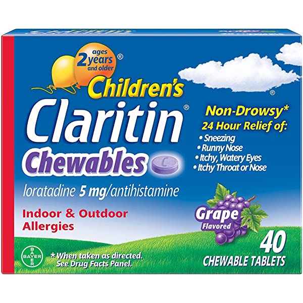 ANTIALERGICO CLARITIN CHILDRENS CHEWABLES 40 TABLETAS