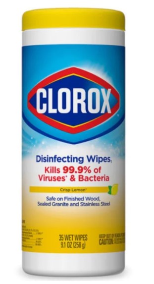 TOALLAS CLOROX DESINFECTANTE CRISP LEMON 85 WIPES 556 GR
