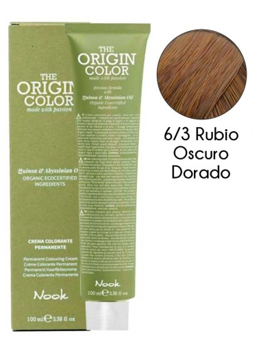 TINTE NOOK PERMANENTE RUBIO OSCURO DORADO 6.3