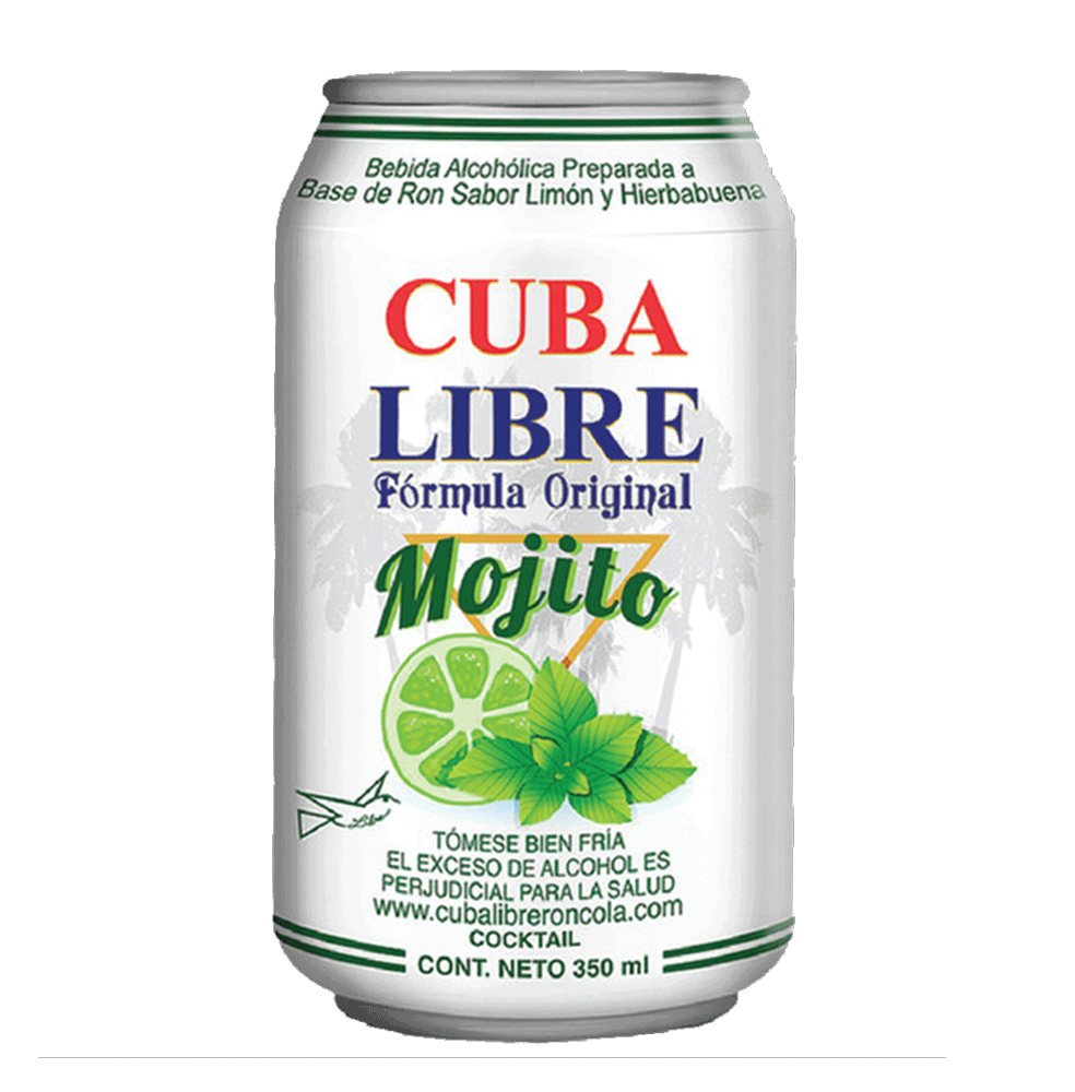CUBA LIBRE ORIGINAL MOJITO SABOR A LIMON Y HIERBA BUENA 350 ML