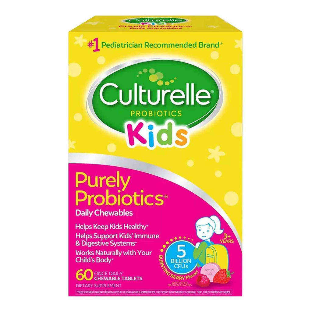 DIGESTIVO CULTURELLE PURELY PROBIOTICS KIDS 60 TABLETS