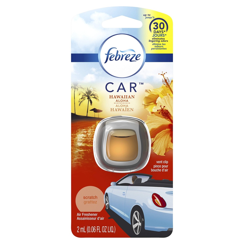 AMBIENTADOR FEBREZE AUTO HAWAIIAN ALOHA  1 CLIPS 2ML