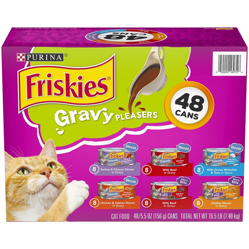 ALIMENTO PARA GATOS PURINA FRISKIES GRAVY PLEASER 48 CANS 7.48 KG CAJA