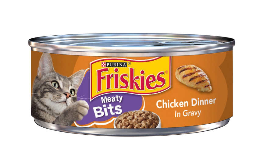 ALIMENTO PARA GATOS PURINA FRISKIES MEATY BITS CHICKEN DINNER IN GRAVY 156 GR 