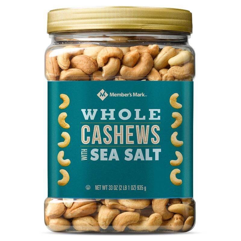 FRUTOS SECOS MEMBERS MARK WHOLE CASHEWS WITH SEA SALT 935 GR