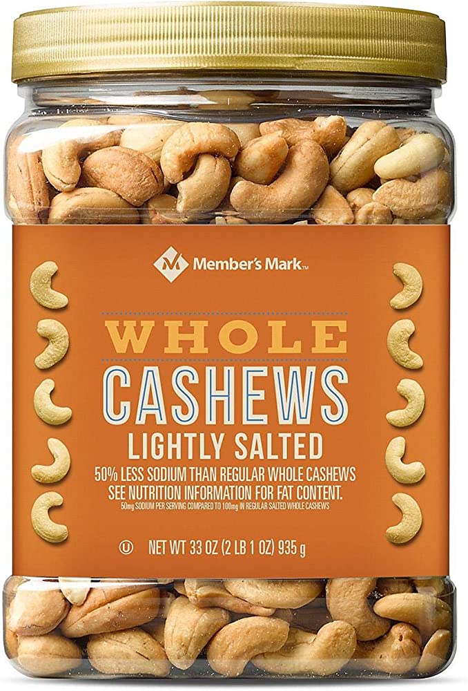 FRUTOS SECOS MEMBERS MARK WHOLE CASHWES LIGHTLY SALTED 935 GR