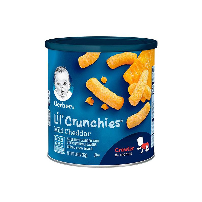 SNACK GERBER LIL CRUNCHIES MILD CHEDDAR 42 GR