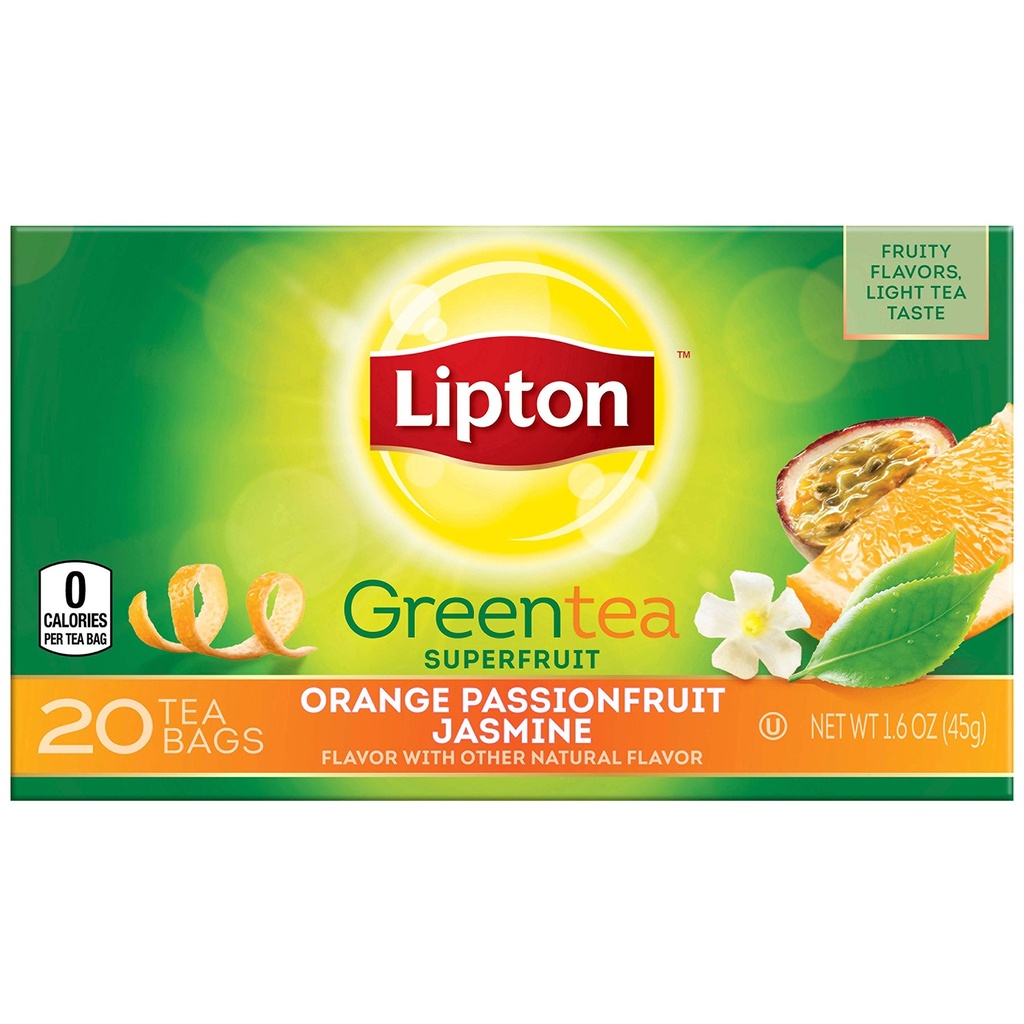 GREEN TEA LIPTON ORANGE PASSION FRUIT JASMINE 20 BAGS 45 GR