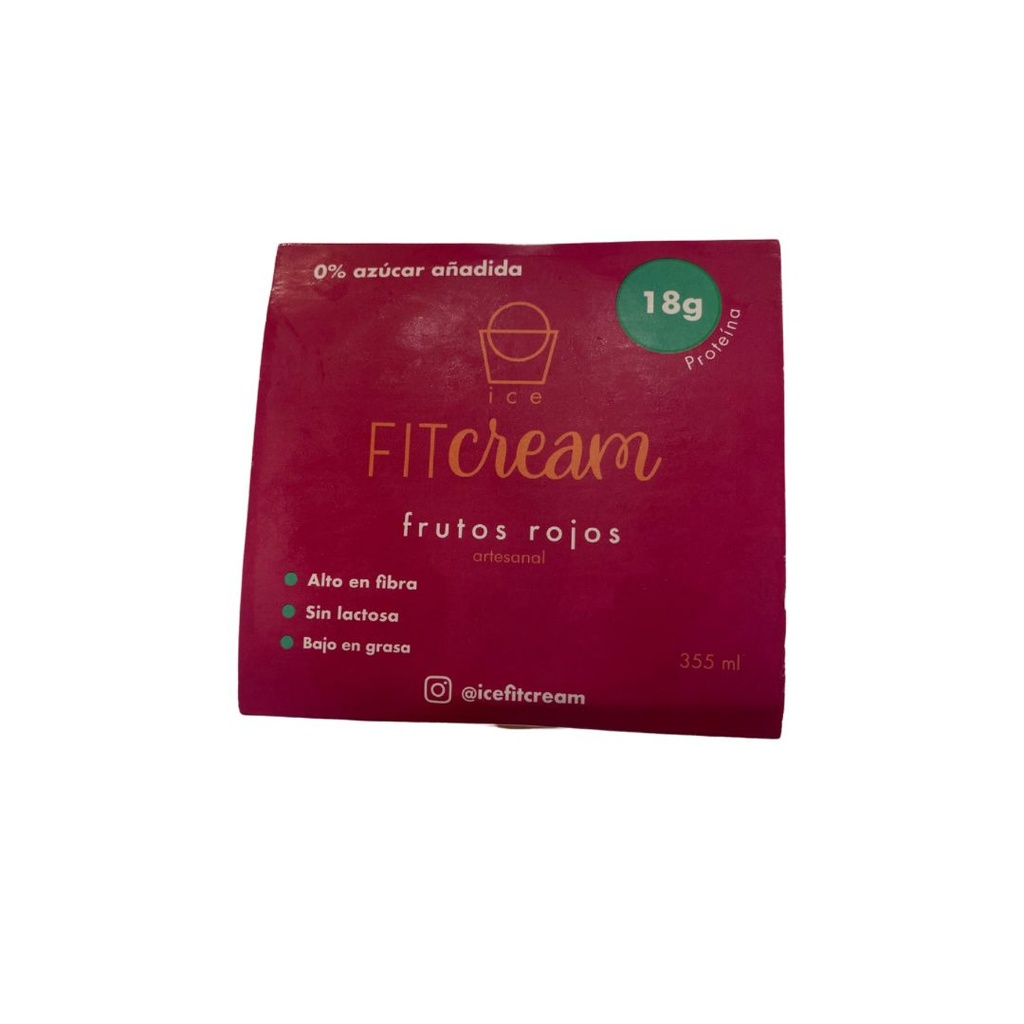 HELADO ICE FITCREAM FRUTOS ROJOS 355 ML.