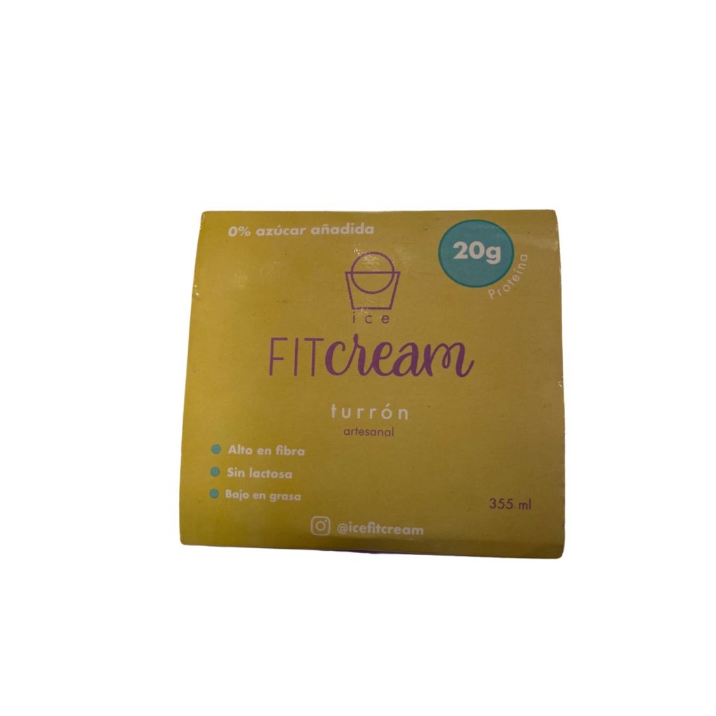 HELADO ICE FITCREAM TURRON 355 ML.