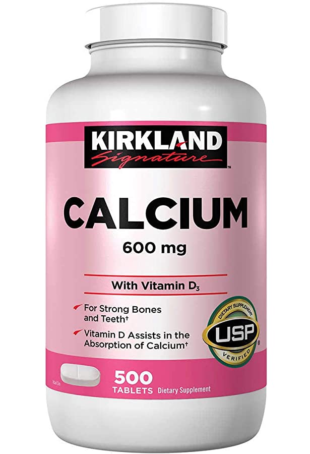 CALCIO KIRKLAND 600 MG + D3 500 TABLETS