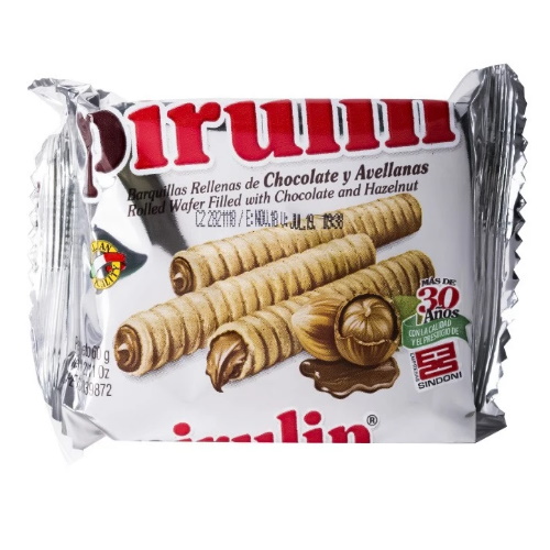 GALLETA SINDONI PIRULIN CHOCO AVELLANA BANDEJA 60 GR
