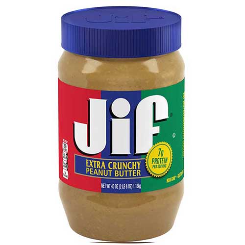 MANTEQUILLA DE MANI JIF CRUNCHY AZUL 1.36 KG