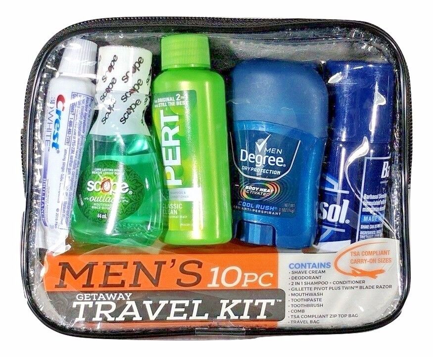 KIT DE VIAJE MENS 10 PIEZAS