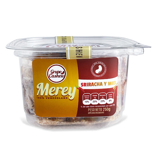 MEREY GRUPO CASHEW ENTERO SRIRACHA Y MIEL GRUPO 250 GR