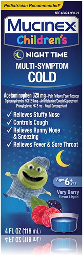 DESCONGESTIONANTE MUCINEX CHIDRENS NIGHT TIME 118 ML