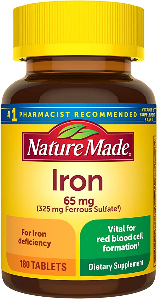 HIERRO NATURE MADE IRON 65 MG 325 TABLETAS