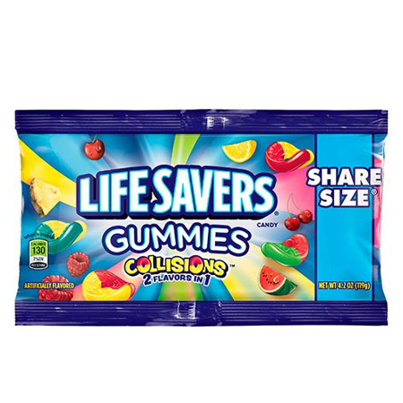 GOMITAS LIFE SAVERS COLLISIONS 2 FLAVORS IN 1 119GR