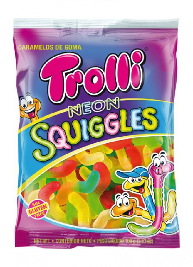 GOMITAS TROLLI NEON SQUIGGLES 100 GRS