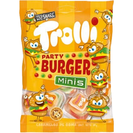 GOMITAS TROLLI PARTY BURGER MINIS 50 GR